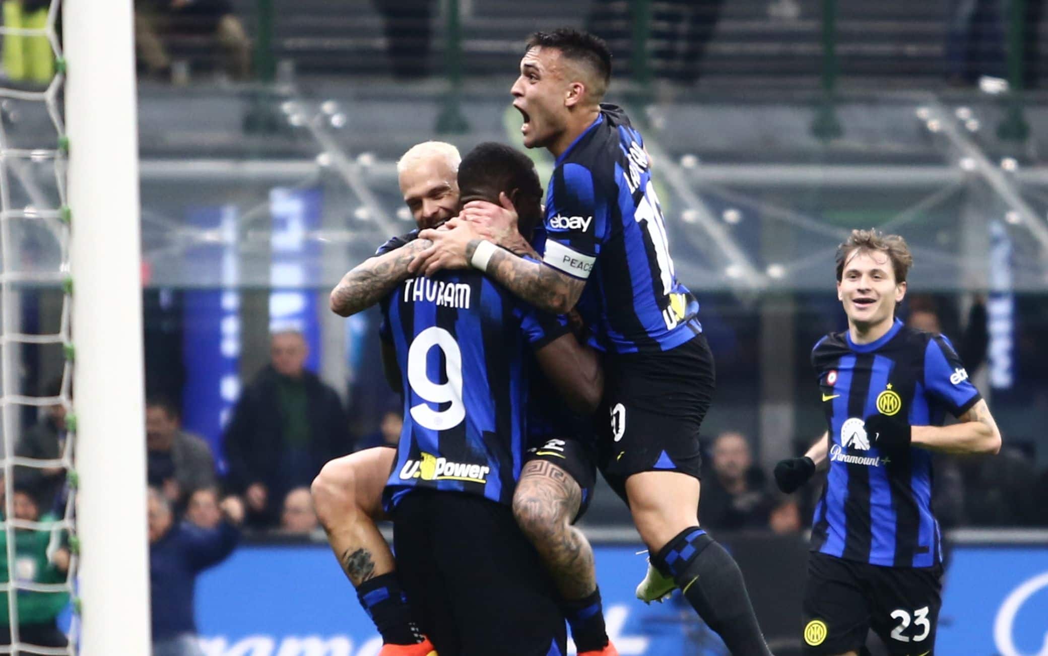 L'esultanza dell'Inter