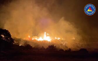 Gli incendi nella zona di Petralia