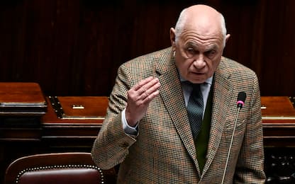 Il ministro della Giustizia, Carlo Nordio, durante il voto di sfiducia alla Camera nei suoi confronti per il caso Almasri, Roma, 26 marzo 2025. ANSA/RICCARDO ANTIMIANI