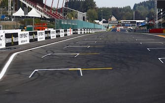 SPA-FRANCORCHAMPS, BELGIUM - AUGUST 23: A scenic view of the pit straight during the Belgian GP at Spa-Francorchamps on August 23, 2018 in Spa-Francorchamps, Belgium. (Photo by Sam Bloxham / LAT Images)