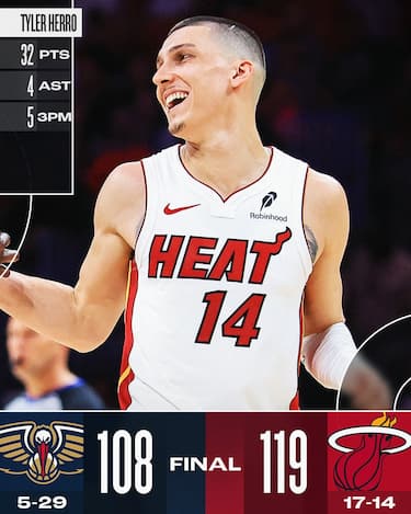 MIAMI HEAT-NEW ORLEANS PELICANS 119-108