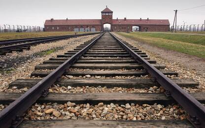 BREZEZINKA - POLAND:  The railway tracks leading to the main gates at Auschwitz II � Birkenau which was built in March 1942 in the village of Brzezinka, Poland. The camp was liberated by the Soviet army on January 27, 1945, January 2005 will be the 60th anniversary of the liberation of the extermination and concentration camps, when survivors and victims who suffered as a result of the Holocaust will commemorated across the world. (Photo by Scott Barbour/Getty Images) 
