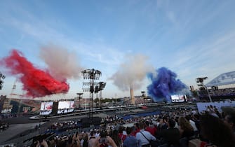 epa11569664 People attend the Opening Ceremony of the Paris 2024 Paralympic Games in Paris, France, 28 August 2024. The Paralympic Games of Paris 2024 will be held from August 28 to September 8 2024.  EPA/Teresa Suarez