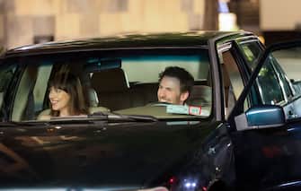 NEW YORK, NY - MAY 31: Dakota Johnson and Chris Evans are seen on the movie set of the "Materialists" on May 31, 2024 in New York City.  (Photo by Jose Perez/Bauer-Griffin/GC Images)