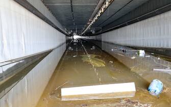 Una galleria completamente allagata in Belgio