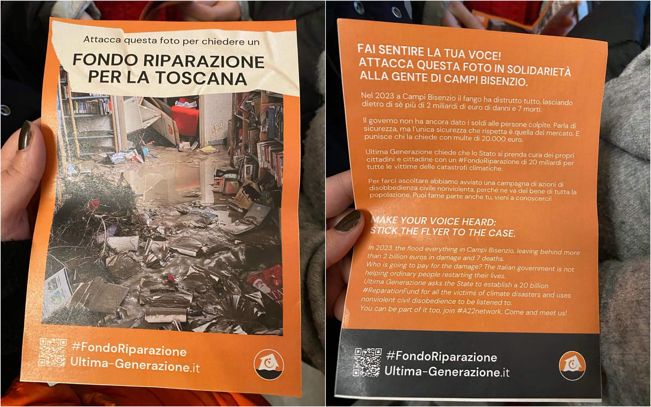 Il blitz di Ultima Generazione agli Uffizi