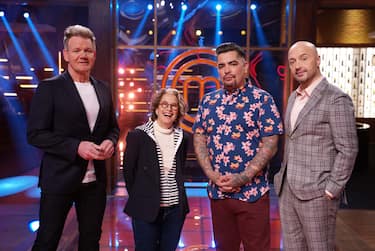 MASTERCHEF: L-R: Host/judge Gordon Ramsay with special guest Chef Susan Feniger, and judges Aarón Sánchez  and Joe Bastianich in the “Regional Auditions - The West" episode of MASTERCHEF airing Wednesday, June 7 (8:00-9:02 PM ET/PT) on FOX. © 2023 FOXMEDIA LLC. Cr: FOX.