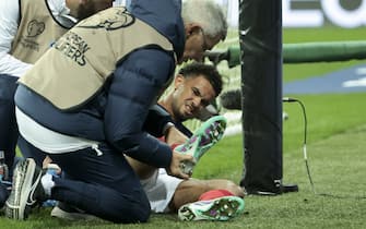 Warren Zaire-Emery of France is injured during the UEFA Euro 2024, Qualifiers, Group B football match between France and Gibraltar on November 18, 2023 at Allianz Riviera stadium in Nice, France