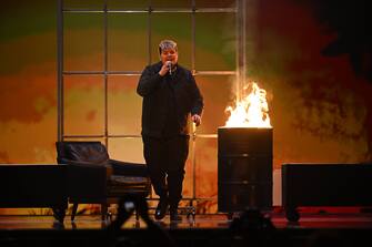 Mandatory Credit: Photo by Jessica Gow/TT/Shutterstock (14467938bx)
Isaak representing Germany with the song "Always on the run" during the first semi-final of the 68th edition of the Eurovision Song Contest (ESC) at Malmö Arena, in Malmö, Sweden, Tuesday, May 07, 2024.
Eurovision Song Contest 2024, Malmö, Sweden - 07 May 2024