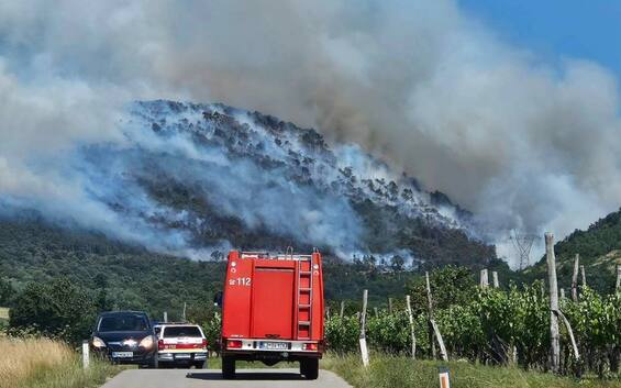 Incendio sul 