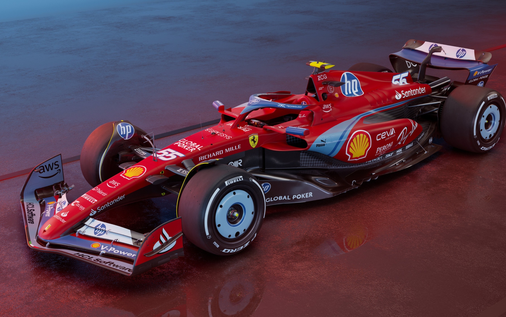 Ferrari in F1 al GP di Miami le foto della livrea azzurra Sky Sport