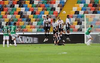 Foto Andrea Bressanutti/LaPresse 
28 Giugno 2020 Udine, Italia 
sport calcio 
Udinese vs Atalanta - Campionato di calcio Serie A TIM 2019/2020 - stadio Dacia Arena. 
Nella foto: Luis Muriel gol 1-2

Photo Andrea Bressanutti/LaPresse
June 28, 2020 Udine, Italy
sport soccer
Udinese vs Atalanta - Italian Football Championship League A Tim 2019/2020 - Dacia Arena Stadium
In the pic: Luis Muriel goal 1-2