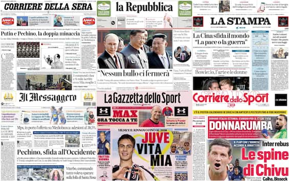 le prime pagine dei quotidiani di oggi 4 settembre la rassegna stampa