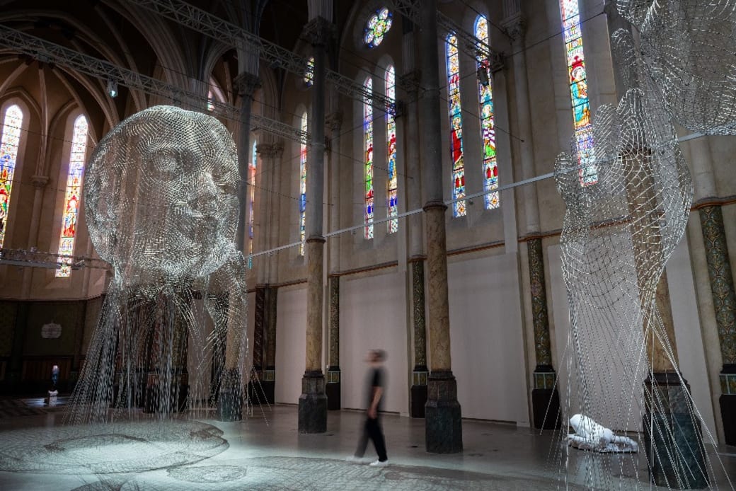 Mirage exhibitions by Jaume Plensa at Carré Sainte-Anne, Montpellier. Photo © Jules Hidrot