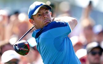 Team Europe's Rory McIlroy during a practice round at the Marco Simone Golf and Country Club, Rome, Italy, ahead of the 2023 Ryder Cup. Picture date: Wednesday September 27, 2023.