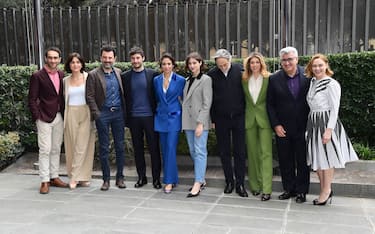 Roma : Sede Rai Viale Mazzini . Photocall Il commissario Ricciardi . Nella foto :  Cast Il commissario Ricciardi