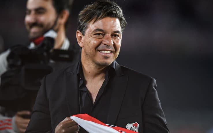 La gioia di Marcelo Gallardo a fine partita