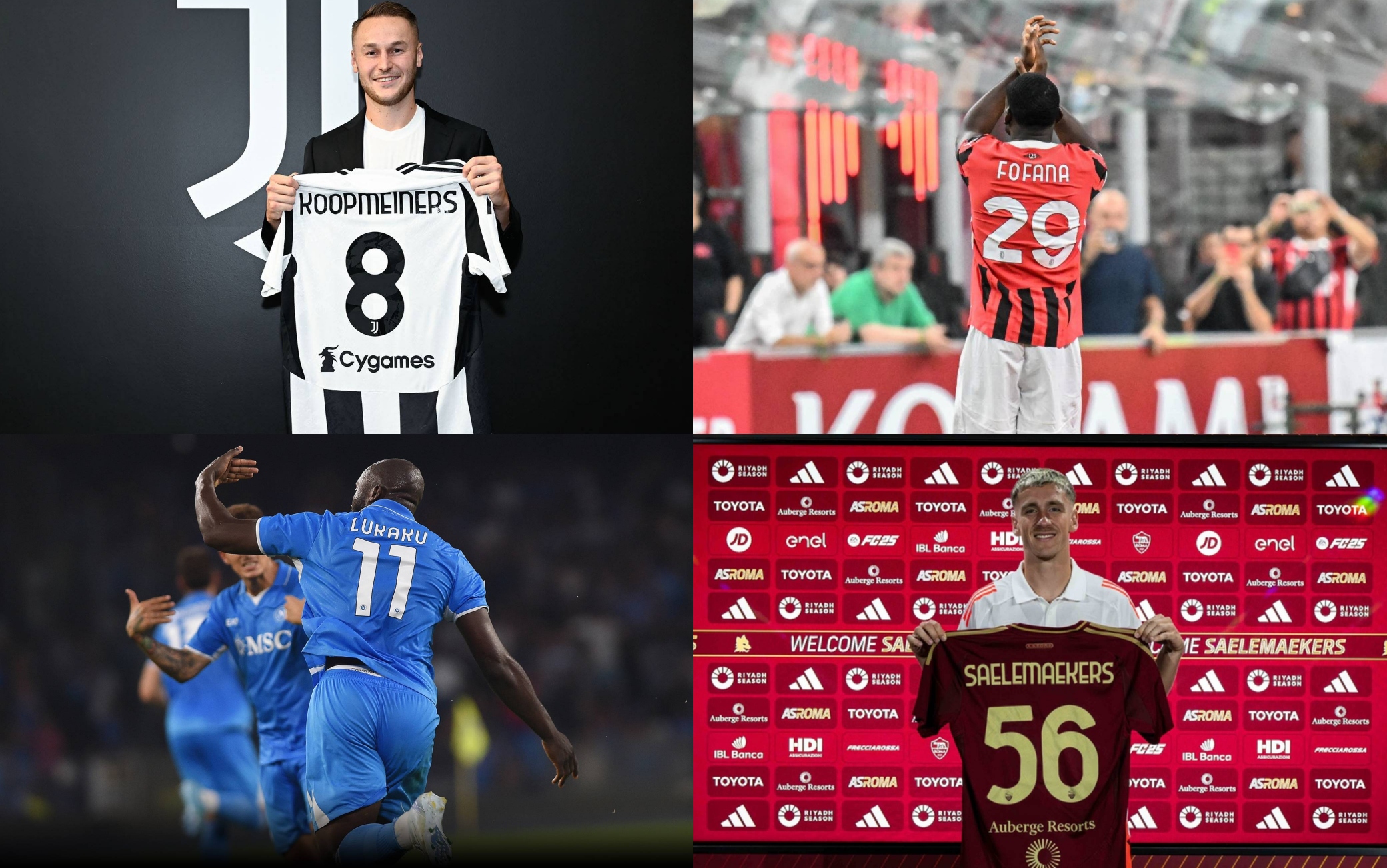 I numeri di maglia dei nuovi acquisti in Serie A