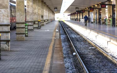 detail of track in Florence's railways station