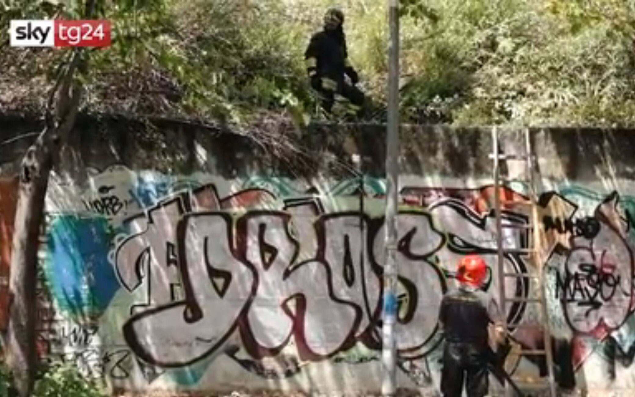 L'incendio a Monte Ciocci