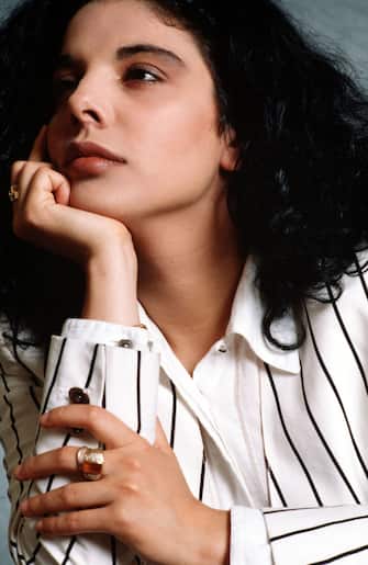 Italian pop singer Mietta (stage name of Daniela Miglietta), Italy, circa 1988. (Photo by Luciano Viti/Getty Images)