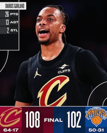 NEW YORK KNICKS-CLEVELAND CAVALIERS 102-108