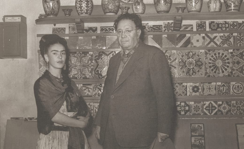 Leo Matiz. Diego Rivera and Frida Kahlo, Mexico. 1946. Platinum/palladium print, 13 3/4 × 12 3/16″ (35 × 31 cm). The Museum of Modern Art, New York. Gift of Alejandra Matiz. Photo: Robert Gerhardt