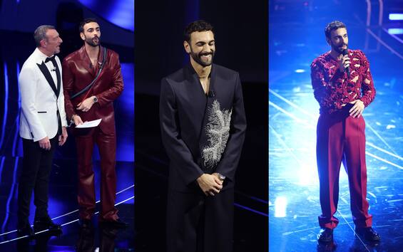 Marco Mengoni look, all the clothes worn on the first evening of Sanremo 2024. PHOTOS