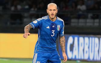 Italy's Federico Dimarco in action during the UEFA EURO 2024 qualifying soccer match between Italy and Malta at the San Nicola stadium in Bari, Italy, 14 October 2023. ANSA/DONATO FASANO