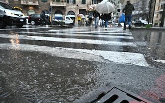 Forti pioggia nella notte che hanno provocato allagamenti nella zona del Tigullio. Nel capoluogo piove, ma non si registrano disagi. Genova, 24 0ttobre 2023. ANSA/LUCA ZENNARO