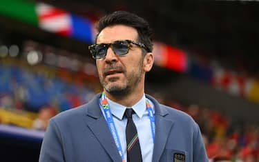 DORTMUND, GERMANY - JUNE 15: Gianluigi Buffon, National Team Delegation Head of Italy, looks on prior to the UEFA EURO 2024 group stage match between Italy and Albania at Football Stadium Dortmund on June 15, 2024 in Dortmund, Germany. (Photo by Claudio Villa/Getty Images for FIGC)