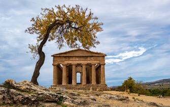 Valley of the Temples, Agrigento, Sicily, Italy famous old Greek temples in Sicily