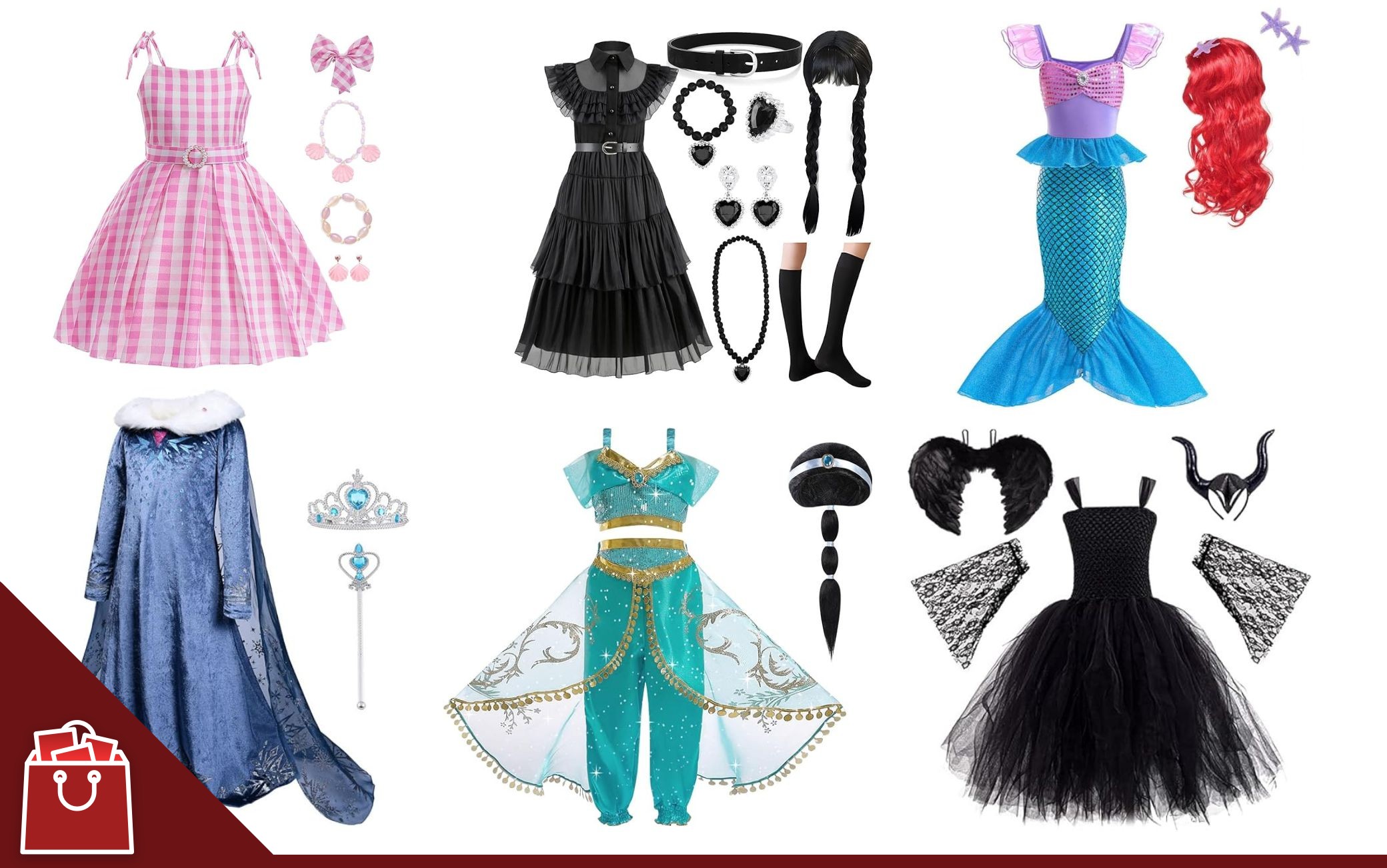 AOMIG Snow Princess Dress, Snow White Costume Princess Carnival Costumes with Cr