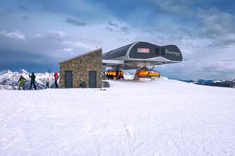 Saalbach Hinterglemm, Austria ski lift station