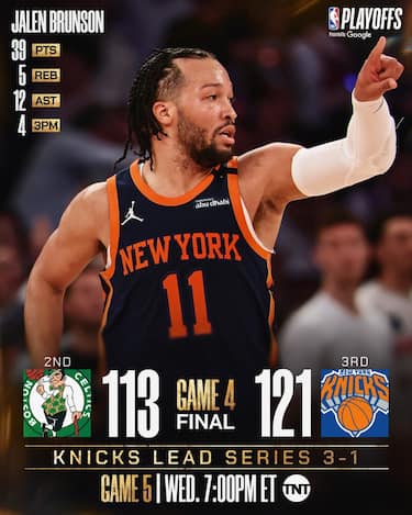 NEW YORK KNICKS-BOSTON CELTICS GARA-4 121-113 (SERIE 3-1)