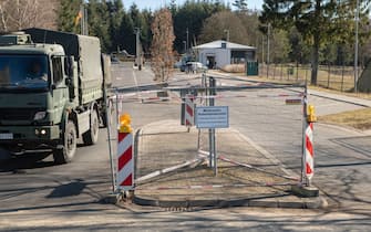 COCHEM, GERMANY - FEBRUARY 27: A sign reads: "Military Facility, Access Prohibited" outside the perimeter to the Büchel air base on February 27, 2019 near Cochem, Germany. The Büchel air base, officially a base of the German air force, the Luftwaffe, houses B61 nuclear bombs of the U.S. military and has been the only base with U.S. nuclear weapons in Germany since 2007. U.S. President Donald Trump, claiming Russian non-compliance, has threatened to withdraw the U.S. from the Intermediate-Range Nuclear Forces Treaty (INF) with Russia that prohibits both countries from maintaining land-based nuclear missiles with a range of 500 to 5,500km. Should both countries withdraw from the agreement, many people in Europe fear a return to a Cold War-era nuclear rivalry between the U.S. and Russia with Europe in the middle. (Photo by Thomas Lohnes/Getty Images)