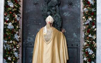 Cardinal Vicar of Rome Baldassarre Reina opens the Holy Door for the Catholic Holy Year of the Jubilee 2025, in the Basilica of St. John Lateran, in Rome,, 29 December 2024. ANSA/ANGELO CARCONI/POOL
