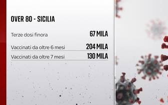Grafiche coronavirus: La situazione vaccinazione tra gli over 80 in Sicilia