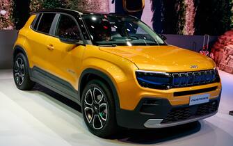 Jeep Avenger. Mondial de l automobile 2022. Paris, FRANCE-17/10/2022.