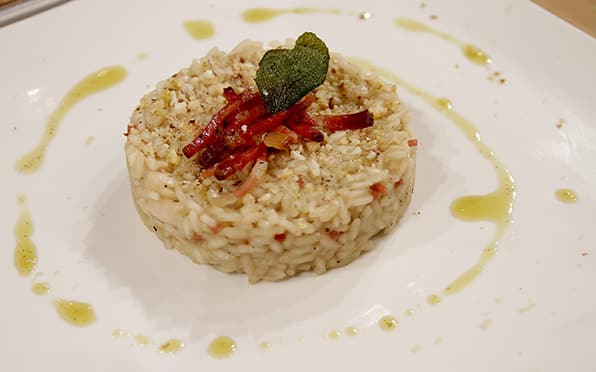 Risotto fagioli cannellini e speck