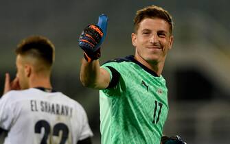 Italy's Alesso Cragno reacts during the friendly match between Italy and Moldavia at the Artemio Franchi stadium in Florence, Italy, 7 October 2020ANSA/CLAUDIO GIOVANNINI