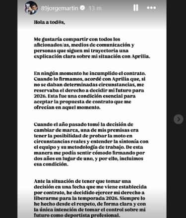 29 maggio - La versione di Jorge Martin