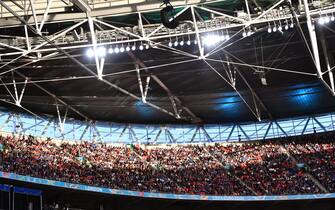 Gli spalti dello stadio di Wembley