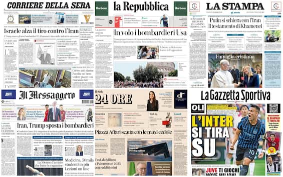 Le prime pagine dei quotidiani di oggi 22 giugno: la rassegna stampa di Sky TG24 Le prime pagine dei quotidiani di oggi 22 giugno: la rassegna stampa di Sky TG24
