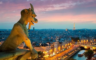 France, Paris, view over Paris from Notre Dame Cathedral