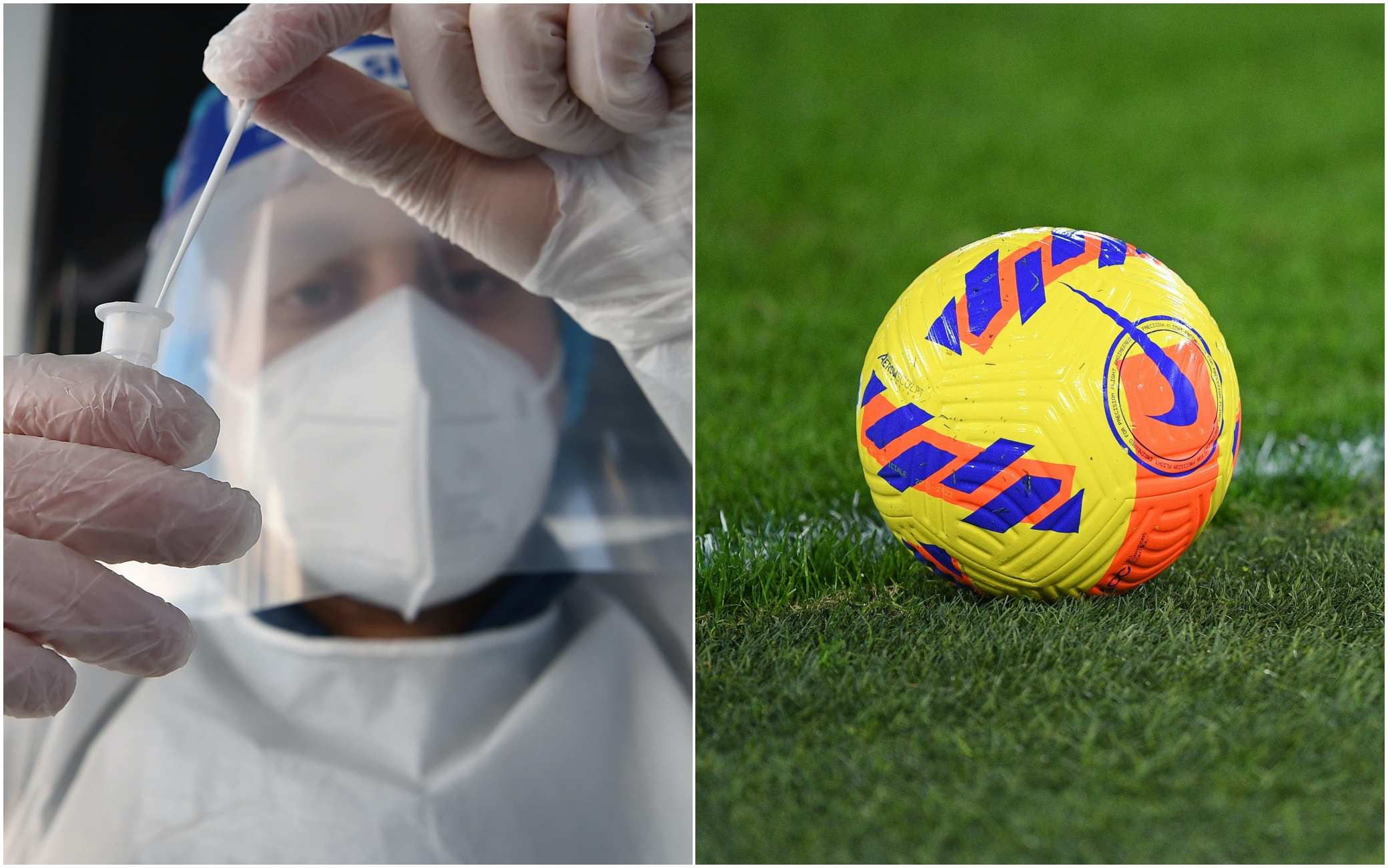 Tampone covid e pallone