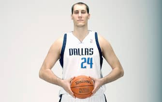 DALLAS - OCTOBER 3:  Pavel Podkolzin #24 of the Dallas Mavericks poses for a portrait during the Meet The Media Session on October 3, 2005 at American Airlines Center in Dallas, Texas. NOTE TO USER: User expressly acknowledges and agrees that, by downloading and/or using this Photograph, user is consenting to the terms and conditions of the Getty Images License Agreement. Mandatory Copyright Notice: Copyright 2005 NBAE (Photo By Glenn James/NBAE via Getty Images) *** Local Caption *** Pavel Podkolzin