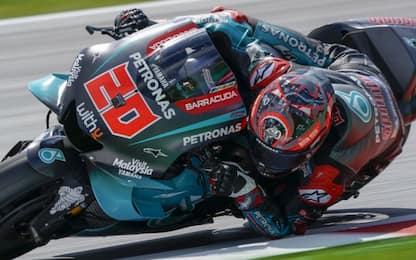 Warm up a Quartararo. 2° Marquez, 3° Dovi, 4° Vale