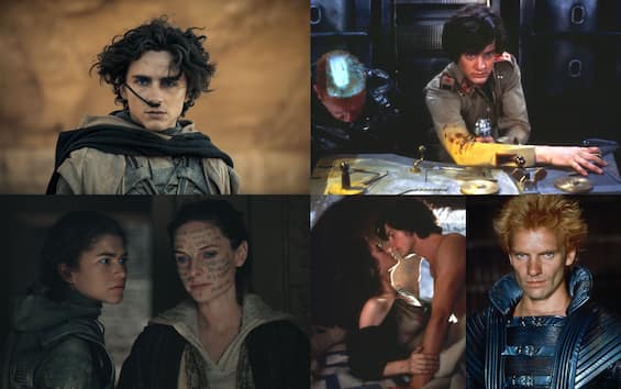 Dune: Part Two, today’s cast compared to that of Lynch’s 1984 film. PHOTO