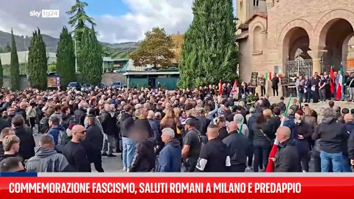 Commemorazione fascismo, saluti romani a Milano e Predappio